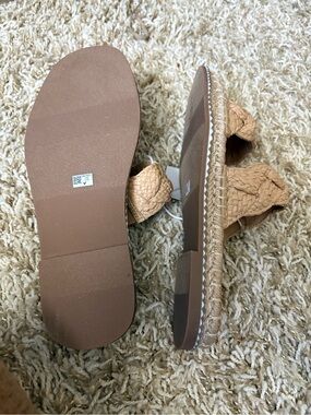 American Eagle Outfitters Braided Slide Sandals in Tan